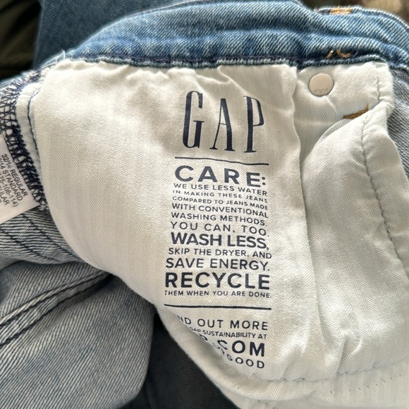 GAP CHEEKY STRAIGHT HIGH-RISE JEAN LIGHT INDIGO SIZE 32/14R - Picture 6 of 6